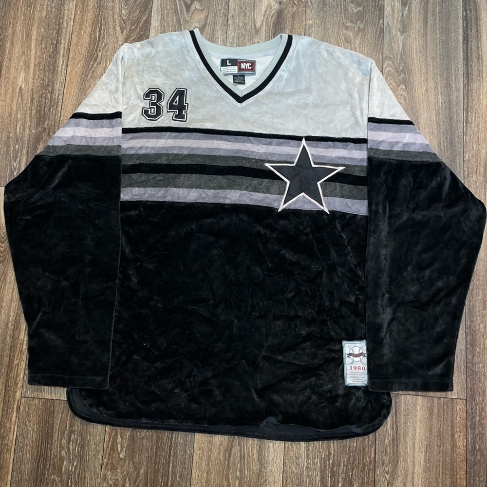 Vintage 2000’s 212 NYC Velour Baseball Jersey